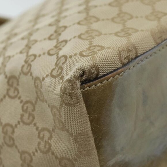 GUCCI GG Canvas Sherry Line Tote Bag Gold Pink Silver 131231 Auth ki5011 - Picture 2 of 16